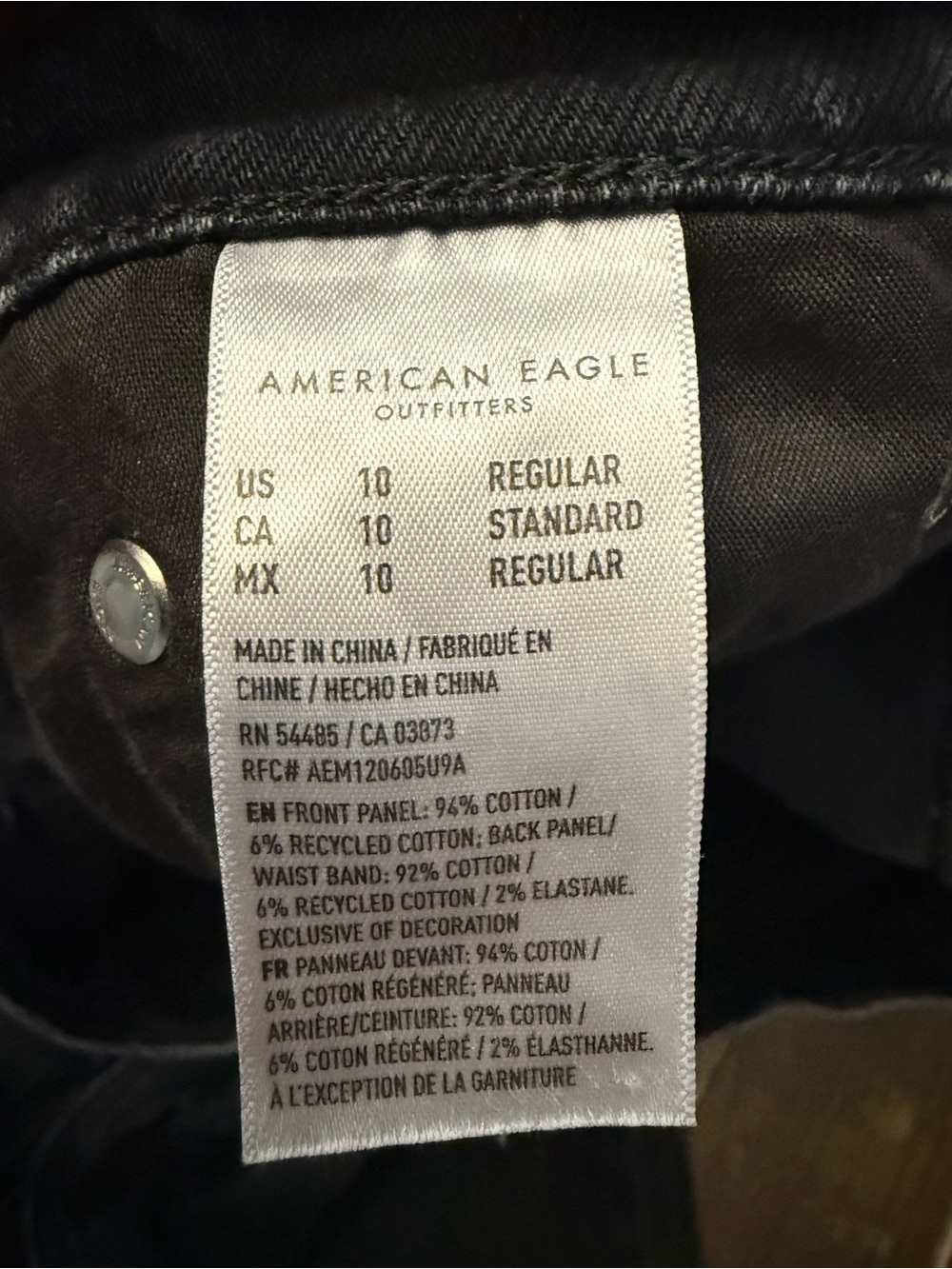 American Eagle Outfitters Strigid Womens Black Distressed Straight Jeans Size 10 - Picture 3 of 8